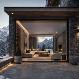 Apex 180 Minimal Frame Sliding Glass Door with Flush Track for High End Residential Projects