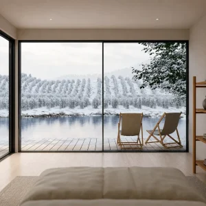 Apex Series Aluminum Panoramic Lift and Slide Door with Slim Frame and Large Glass