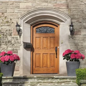 Arch Design Oak Solid Wood Entrance Door