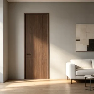 Arched Solid Wood Waterproof Interior Doors for Hotels and Villas
