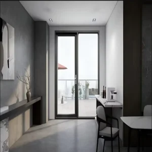 Architectural Aluminum Double-Leaf Swing Door for Residential Houses
