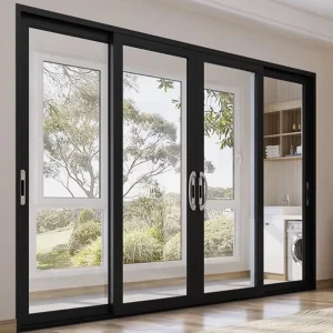 As2047 Australian Windows and Doors Double Glazed Stacker Doors Commercial Patio Panoramic Aluminum Sliding Doors