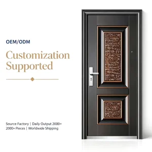 Atmospheric Stainless Steel Entry Front Door Made in China Customizable Residential Security Entrance Door
