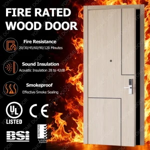 Australia Bespoke Timber 1 Hour Fire Rated Door Australian Standard Fire Resistant Front Door for Flats