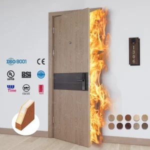 Australian Fire-Rated Solid Wood Composite Interior Door AS1905 Compliant for Hotel Rooms and Apartments, Soundproof, Postmodern Design