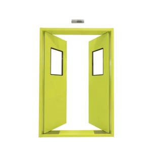 Automatic 180-Degree Double Swing Door, Stainless Steel, 2-Sided Opening, Tropical Exterior Use