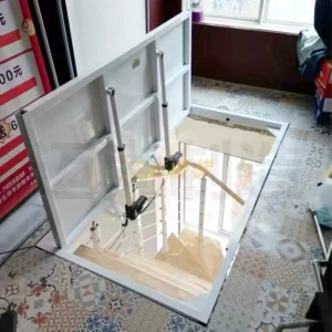 Automatic Flip Up Basement Door with Fire Prevention Metal Construction Heavy Duty Motor Hidden Hatch for Warehouse Use