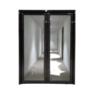 BSEN1634 EI120 Fire-Resistant Laminated Glass Double/Single-Leaf Swing Door with Floor Spring