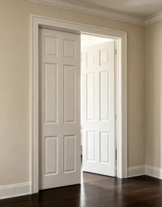 Baked Paint Solid Wood Double Interior Door Sound Insulation Custom Color