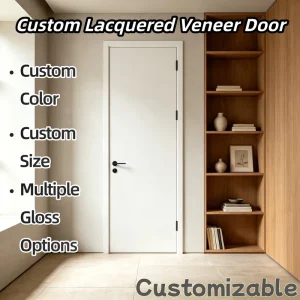 Baking Paint Finished Solid Wood Interior Door, Fully Filled, Low Formaldehyde, Soundproof Door Set