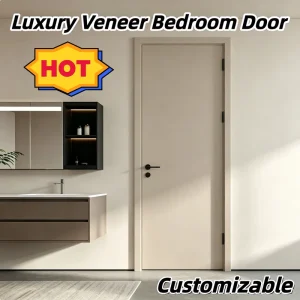 Baking Paint Interior Door Solid Wood Fully Filled Eco Friendly Soundproof Door Kit for Residential Housing Projects
