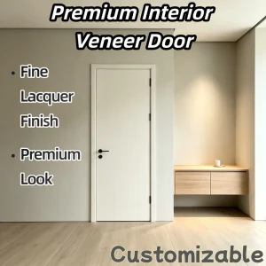 Baking-Paint Interior Door with Solid Wood Core, 34-36 dB Sound Insulation, and Complete Door Kit