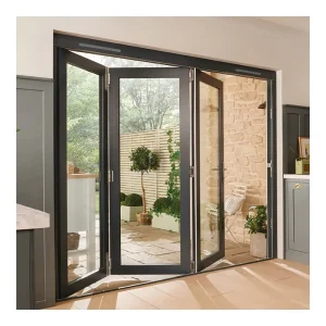 Balcony Aluminum Glass Folding Door External Bi Folding Doors