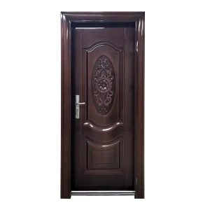 Bangladesh-Style Stainless Steel Security Door, Single Pivot Apartment Main Gate with Smart Lock