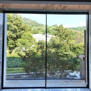 Barrier Free Low Threshold Wind Resistant Glass Aluminum Exterior Sliding Door for Apartment Entry Villa