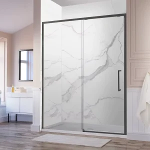 Bathroom Aluminium Frame Freestanding Shower Room with Soft Close Sliding Door