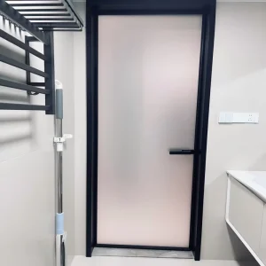 Bathroom Aluminum Glass Swing Door Waterproof Mold-Proof Tempered Glass Wet-Dry Separation