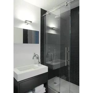 Bathroom Frameless Stainless Steel Shower Door Folding Shower Doors