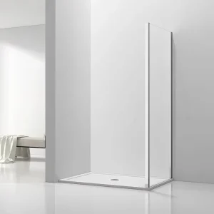 Bathroom Glass Shower Door with Aluminum Frame, 6mm Tempered Glass, and Smooth Sliding, Factory Direct