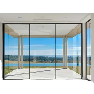 Bathroom Patio Interior Aluminum Noiseless Double or Triple-Glazed Glass Sliding Door