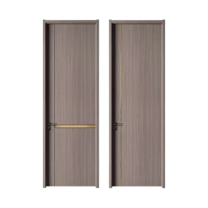Bathroom Solid Wood Flush Soundproof HDF Composite Wood Door Interior Bedroom Timber Door