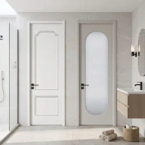 Bathroom Toilet Door Glass Minimalist Postmodern Kitchen Swing Interior Door