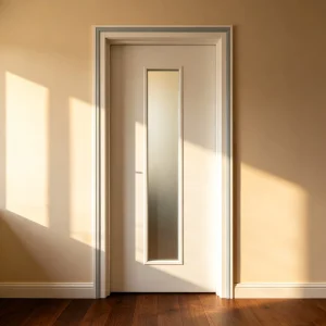 Bathroom UPVC Swing Door with Matte Colors, Soundproof, Fireproof and Waterproof