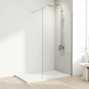 Bathroom Walk-In Frameless Shower Door 8mm Tempered Glass Fixed Frameless Shower Screen