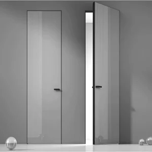 Bedroom Interior Concealed Doors Minimalist Design Modern Melamine Board Single Door Sound Insulation Fiberglass