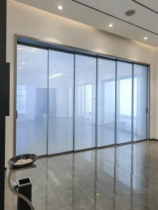 Black Frame Sliding Glass Door Slim Frame Automatic Sliding Glass Door Narrow Frame Glass Sliding Door