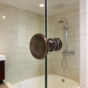 Brass Door Handles Custom Logo OEM Factory Shower Door Hardware