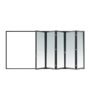Broken-Bridge Aluminum Folding Door, Three-Layer Laminated Safety Glass, Energy-Saving, Hurricane Exterior Villa Door