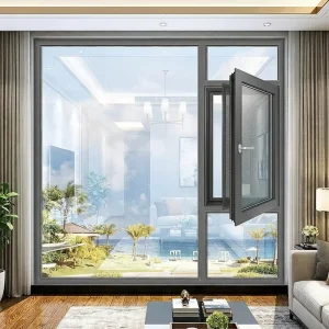 Broken Bridge Aluminum Folding Glass Window with Double Glazing, Energy Star Certification, and Stainless Steel Screen