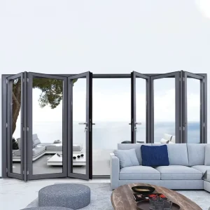 Broken Bridge Aluminum Heavy-Duty Folding Sliding Door for Balcony Living Room Indoor Partition Garage Car Wash Shop