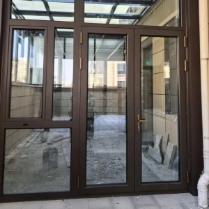 Broken Bridge Aluminum Narrow Frame Casement Glass Door Double Tempered Soundproof Waterproof