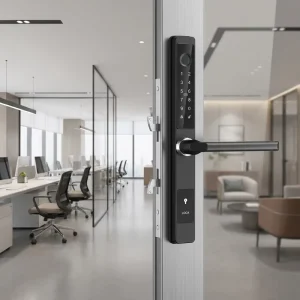 Broken Bridge Aluminum Narrow Side Sliding Door with American Style Lock, APP Control, Waterproof Design, and Password Lock