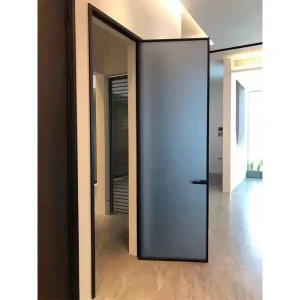 Broken Bridge Aluminum Soundproof Swing Door with Sealed Insulated Glass for Hotel or Bedroom Use