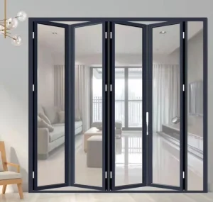 Broken Bridge Aluminum System Balcony Folding Door Energy Saving Anti Aging Folding Door for Club Duplex House