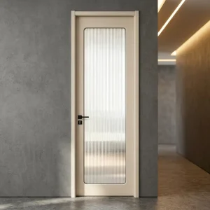 Budget Custom Solid Wood Composite Modern Interior Doors Sound Insulation Durable Construction Apartment Hotel Dining Bathroom