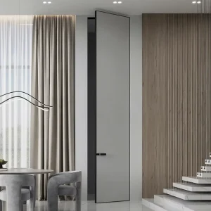 Built-In Hidden Interior Wooden Room Door Integrated Frameless Secret Wall Door