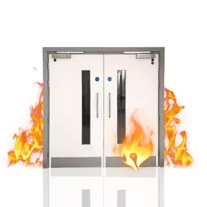 CE Approved 90-Min Fireproof Steel Door Custom Size Commercial Exit Door
