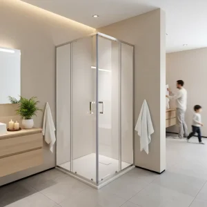 CE Certified 6mm Tempered Glass Aluminium Sliding Shower Enclosure European Easy Installation Bathroom Hotel Villa