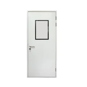 CE Certified Galvanized Steel Airtight Swing Door with Vision Window for Hospital Operating Theatre and Medical Cleanroom