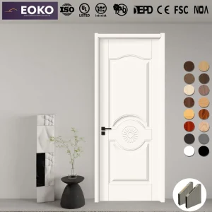 CE Certified Interior Veneered Wood Doors Moisture Resistant Decorative Room Doors for Commercial and Residential Projects