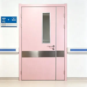 CE ISO Certified Acoustic Door for Hospital Airtight Soundproof Door with Glass Vision Panel for Pharmacy and Medical Room