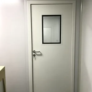 CE/ISO Certified Steel Hospital Patient Room Door Fire Rated Airtight Door with Vision Panel for Ward Corridor Clinic