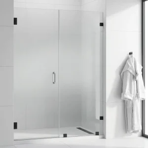 CE SGCC Certified Hotel Project OEM 8 mm Clear Tempered Glass Chrome Finish Frameless Hinged Shower Door
