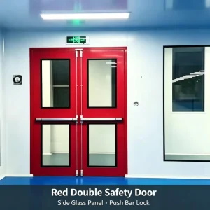 CE Steel Commercial Fireproof Safe Door with Push Bar for Workshop Warehouse or Hospital