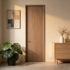 CPL Wood Interior Sliding Doors Eco Paint-Free Soundproof for Bedroom Apartment Hotel Office Supermarket Basement Chinese Design