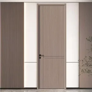 Carbon Crystal Plate and Graphene Composite Wooden Interior Door, QD-SD-1011, Sleek Finish